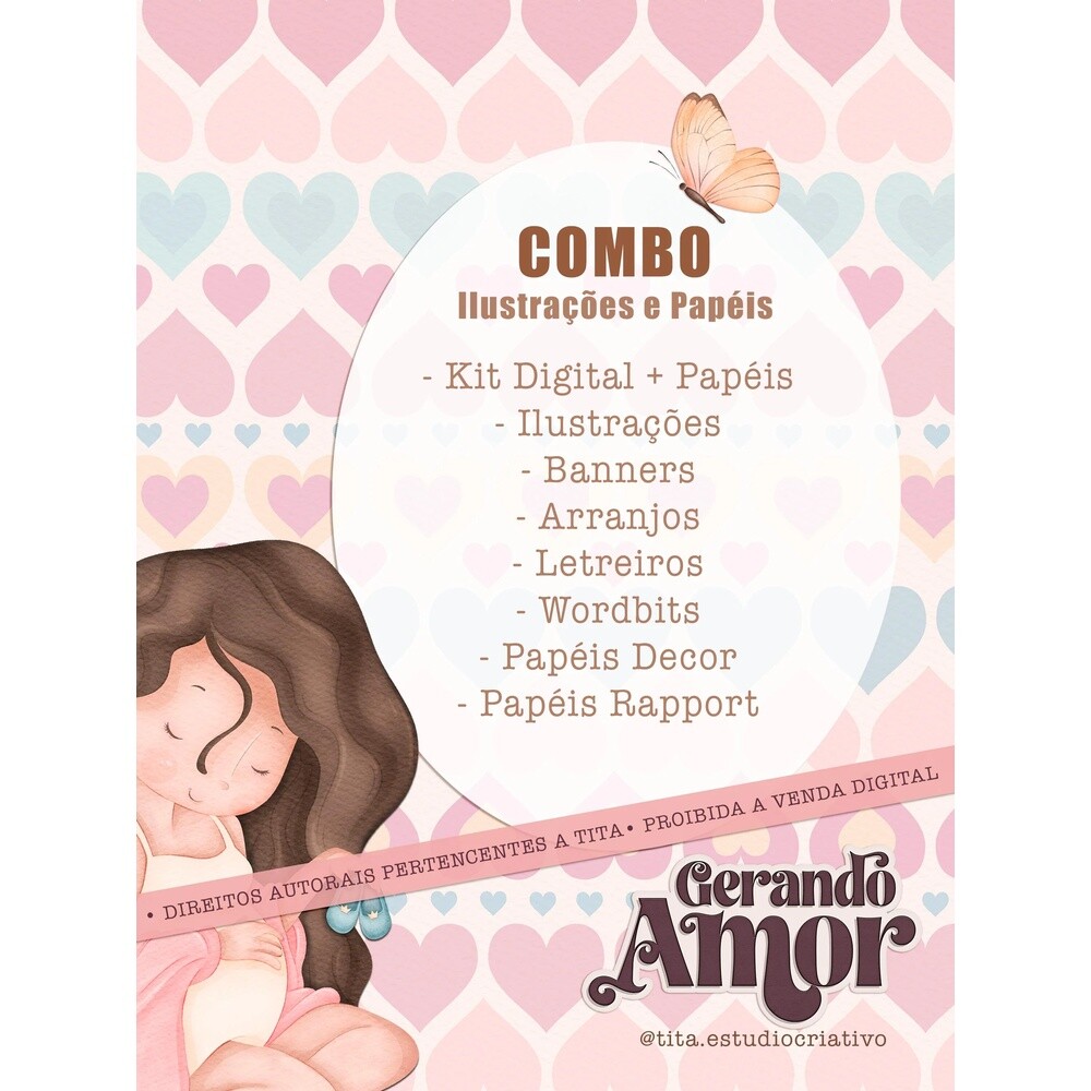 Gerando Amor - Combo Ilustrações e Papéis
