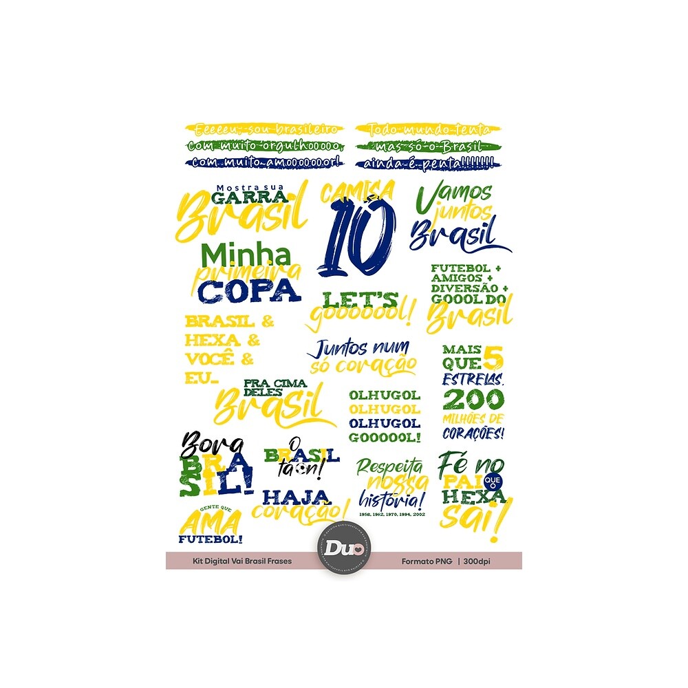 Kit Digital Kit Digital Copa do mundo brasil frases