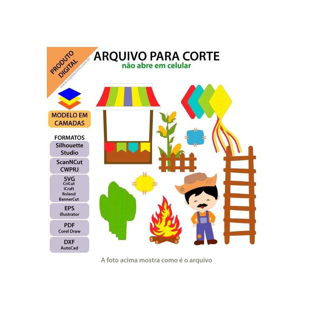 Festa Junina Menino Camadas