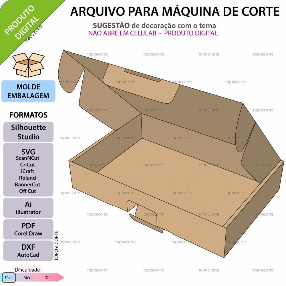 Molde Caixa Montavel Silhouette 97x144x30