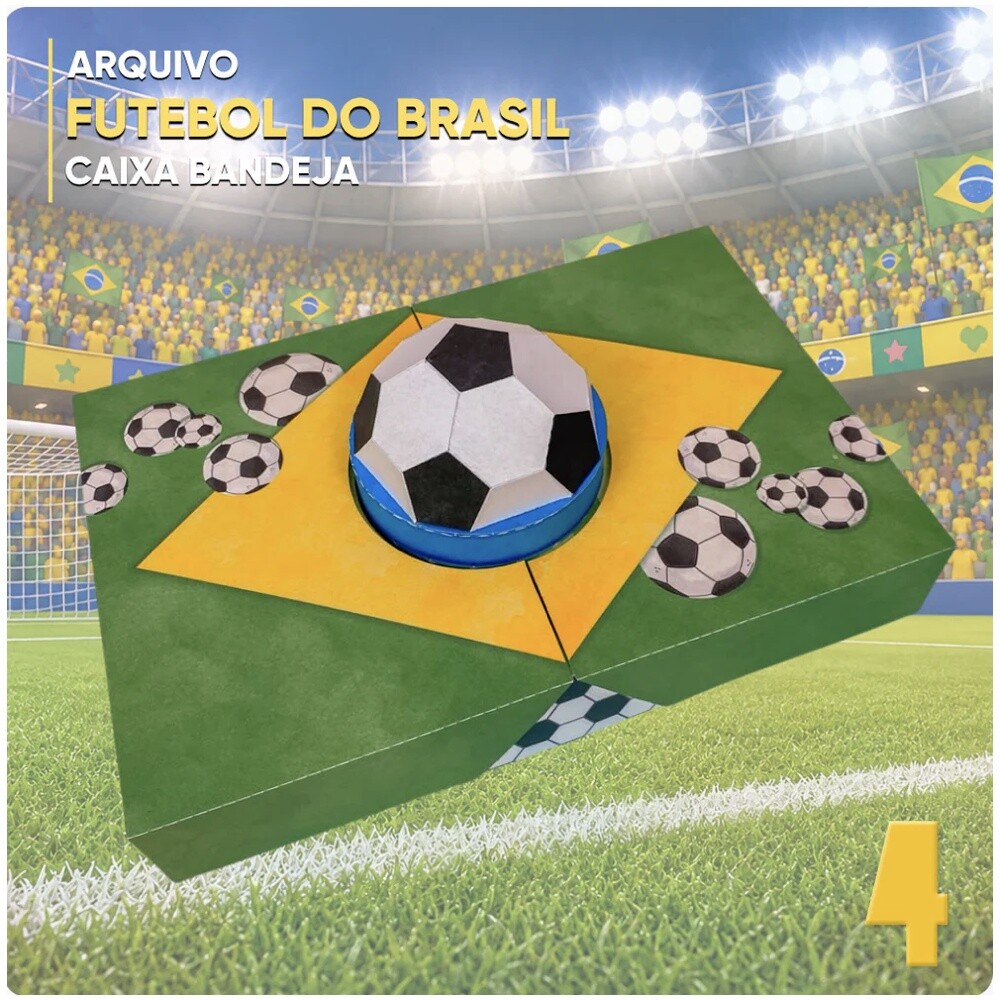 Kit Digital CAIXA BANDEIJA FUTEBOL BRASIL
