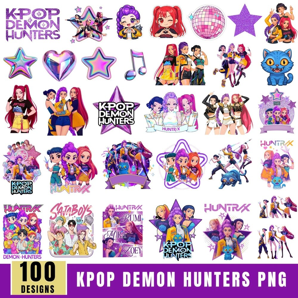 01 - Mais de 100 imagens PNG e SVG de Huntrix, Caçadoras de Dem?