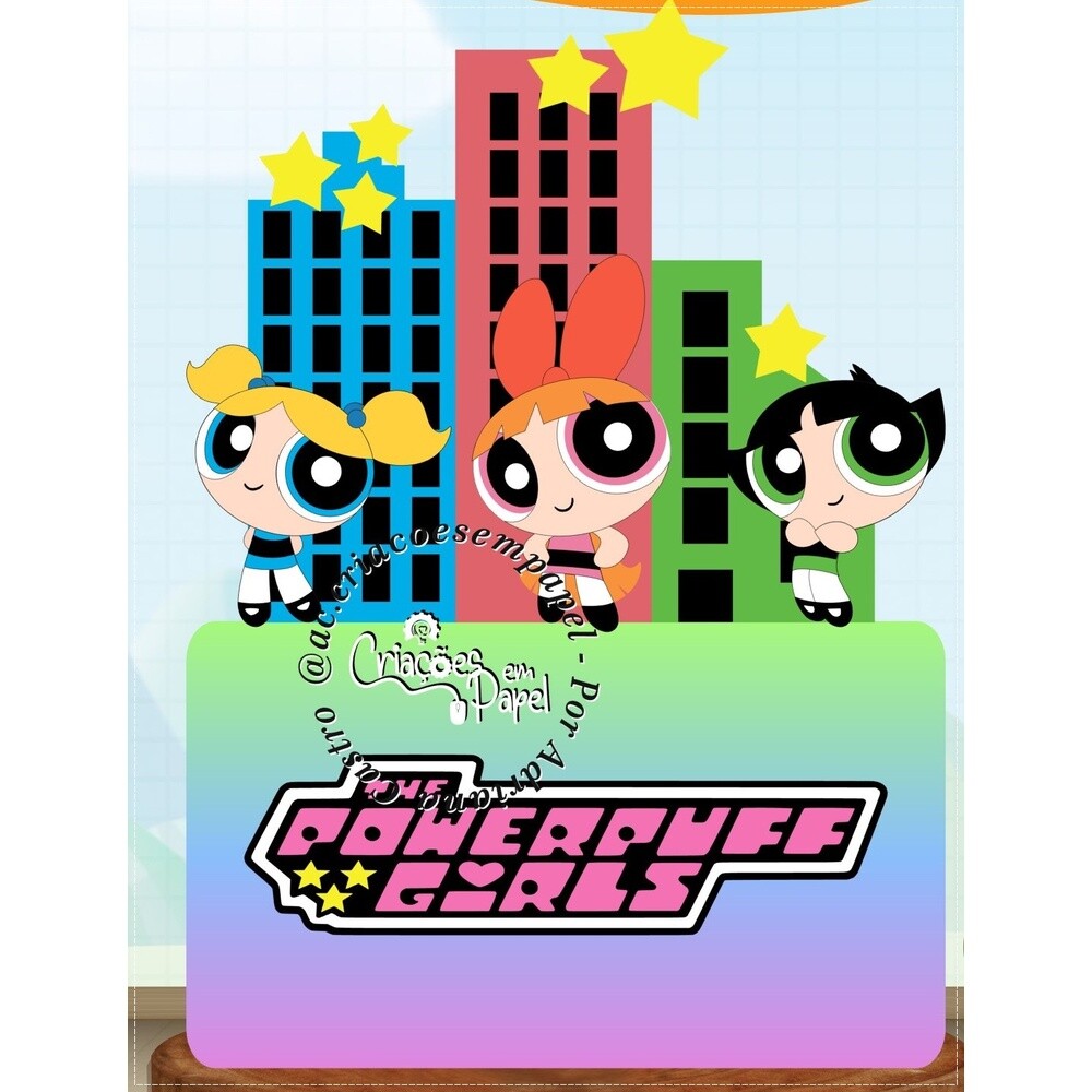 Topo de Bolo Meninas Super Poderosas 02