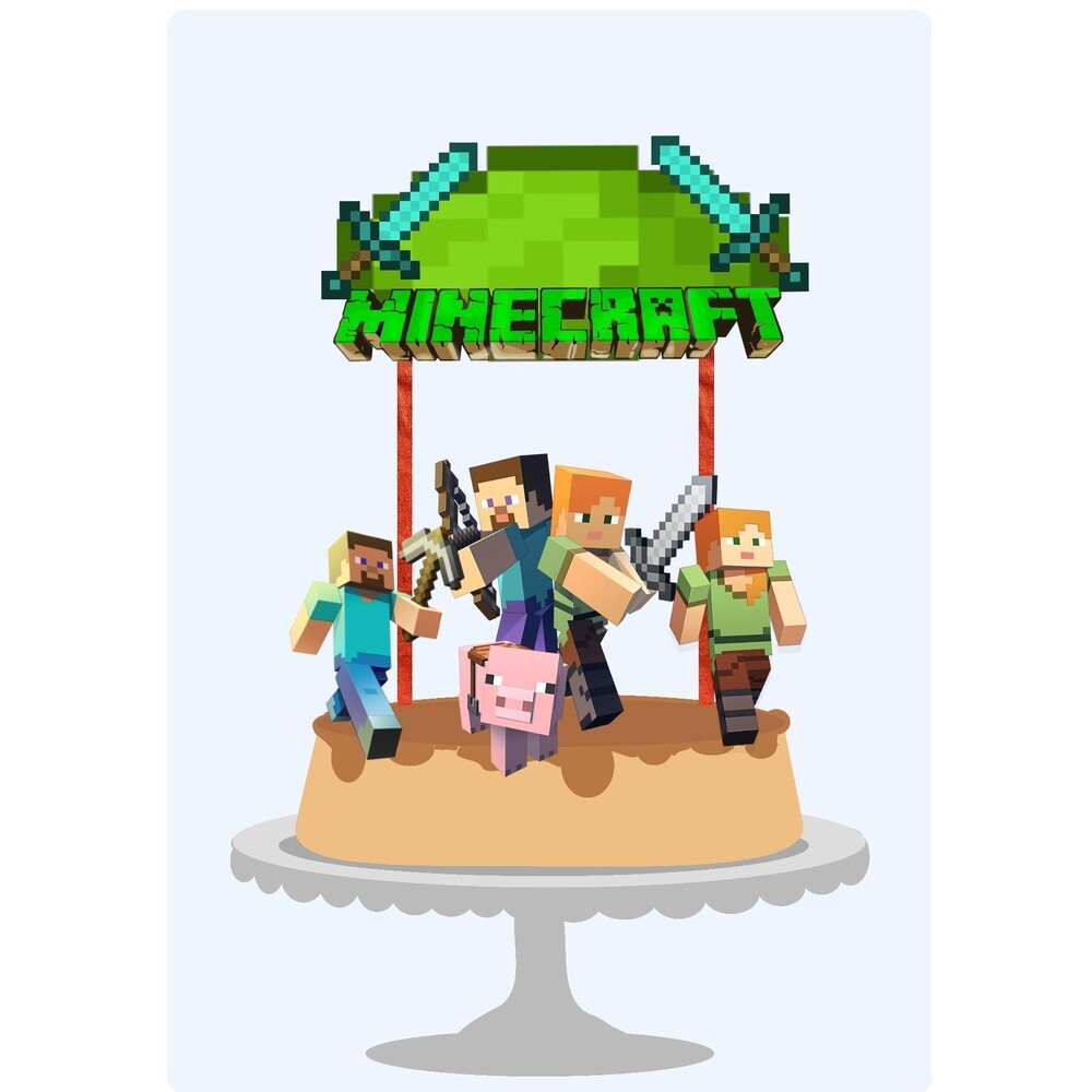 Topo de Bolo Minecraft 01