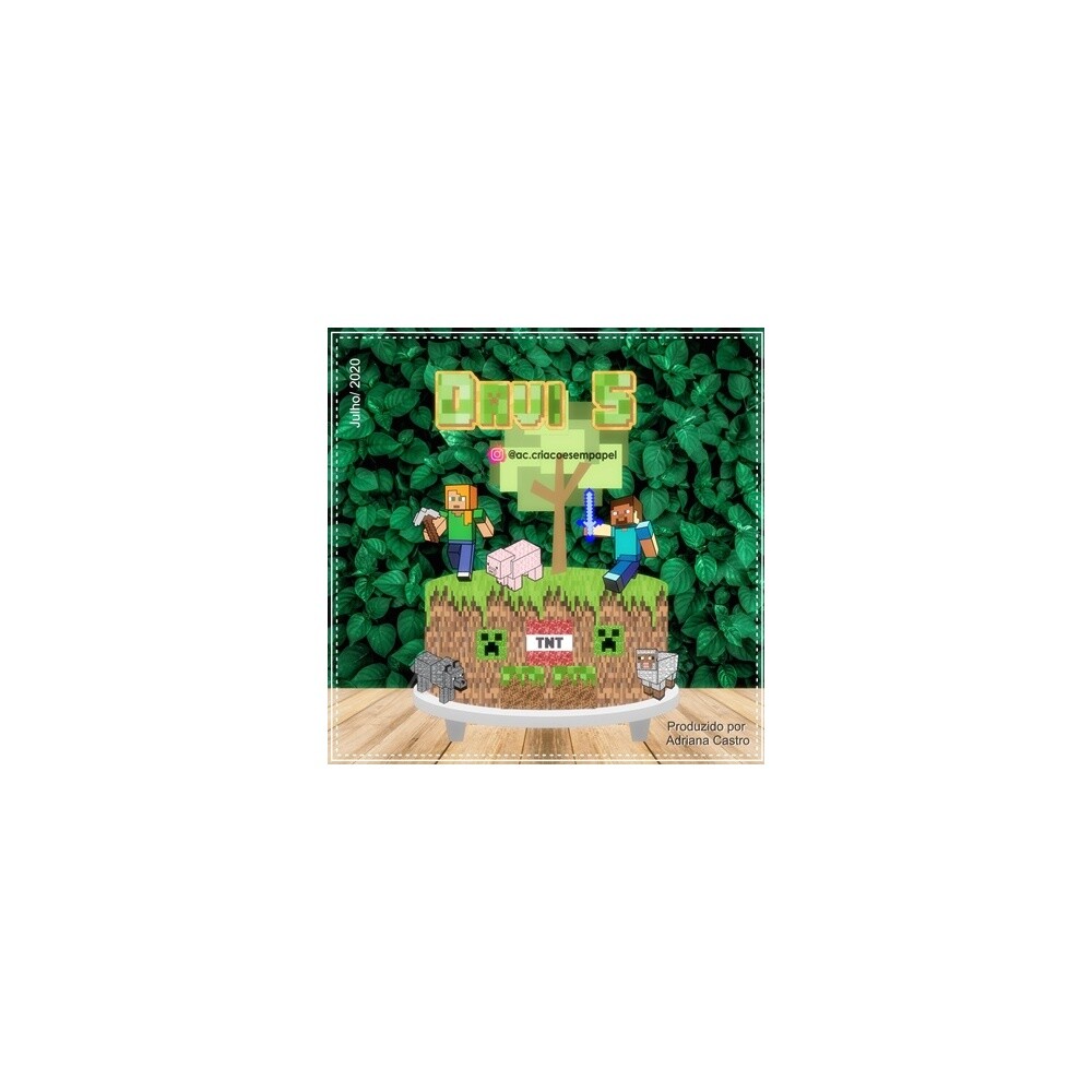 Topo de Bolo Minecraft 05