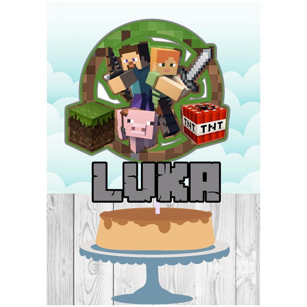 Topo de Bolo Minecraft 09