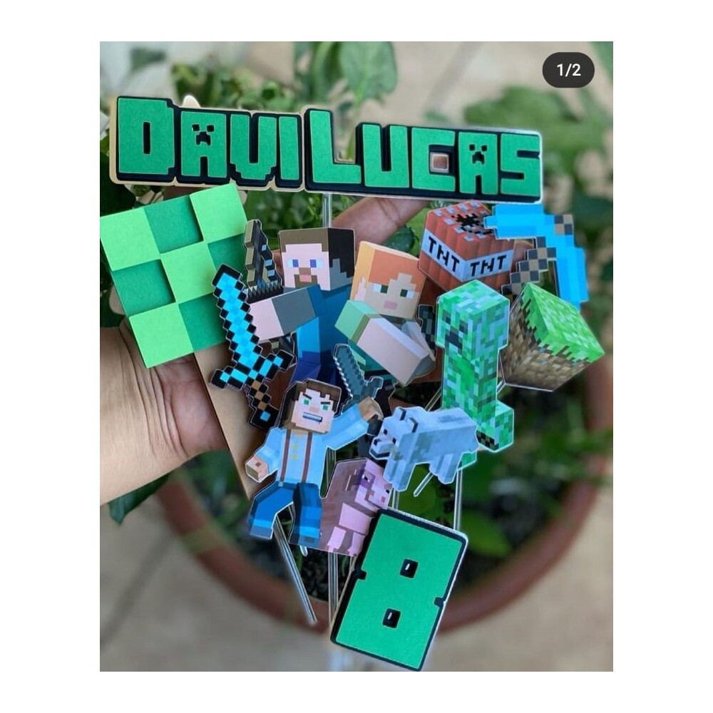 Topo de Bolo Minecraft 10