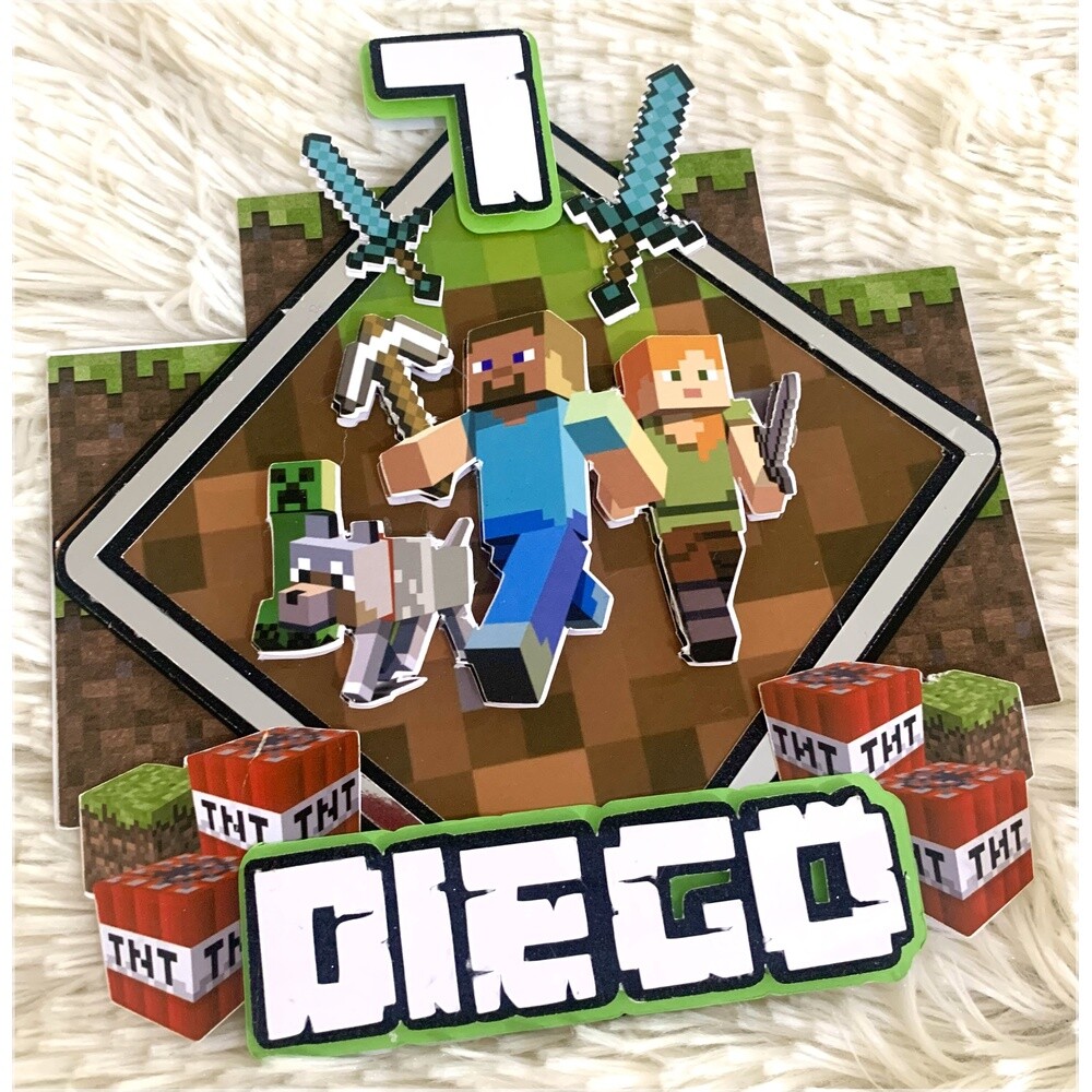 Topo de Bolo Minecraft 18