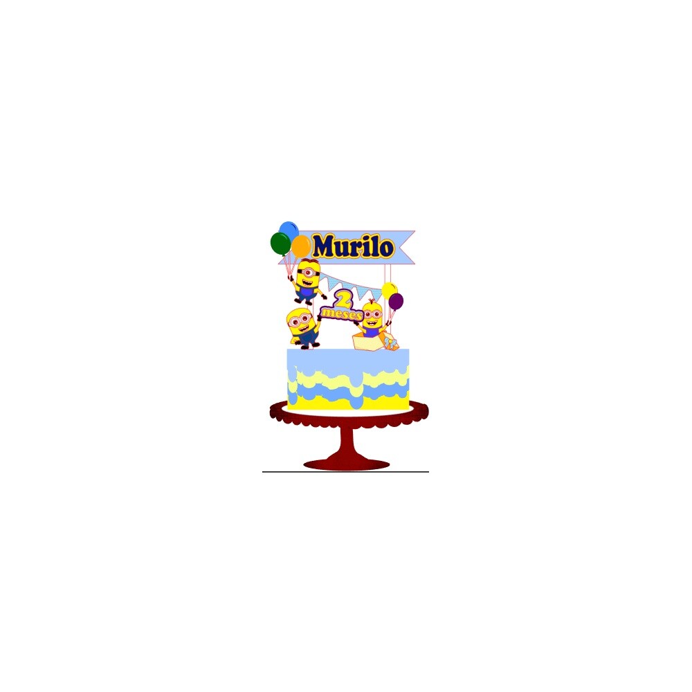 Topo de Bolo Minions 13