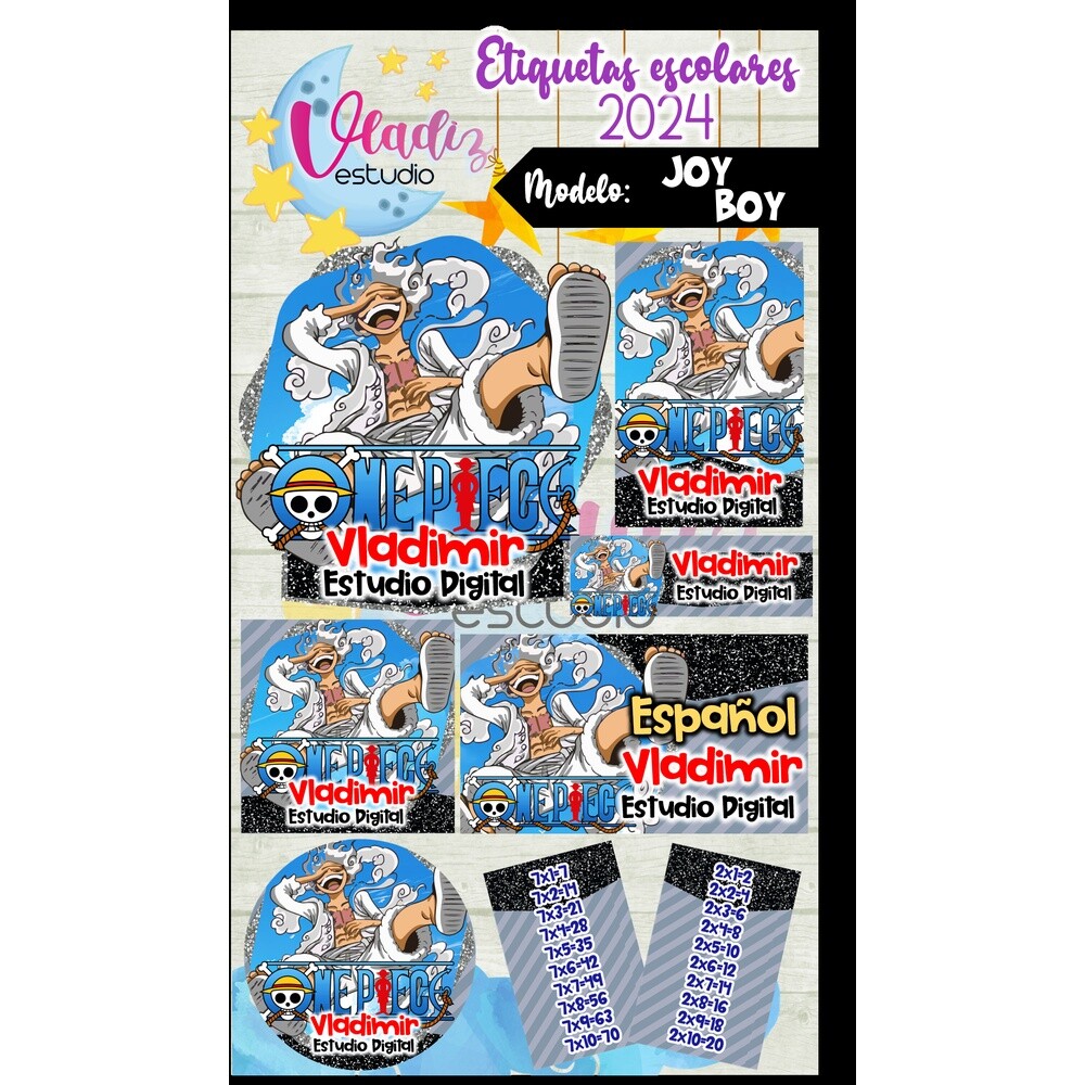 Kit Digital Etiqueta Escolar JOY BOY