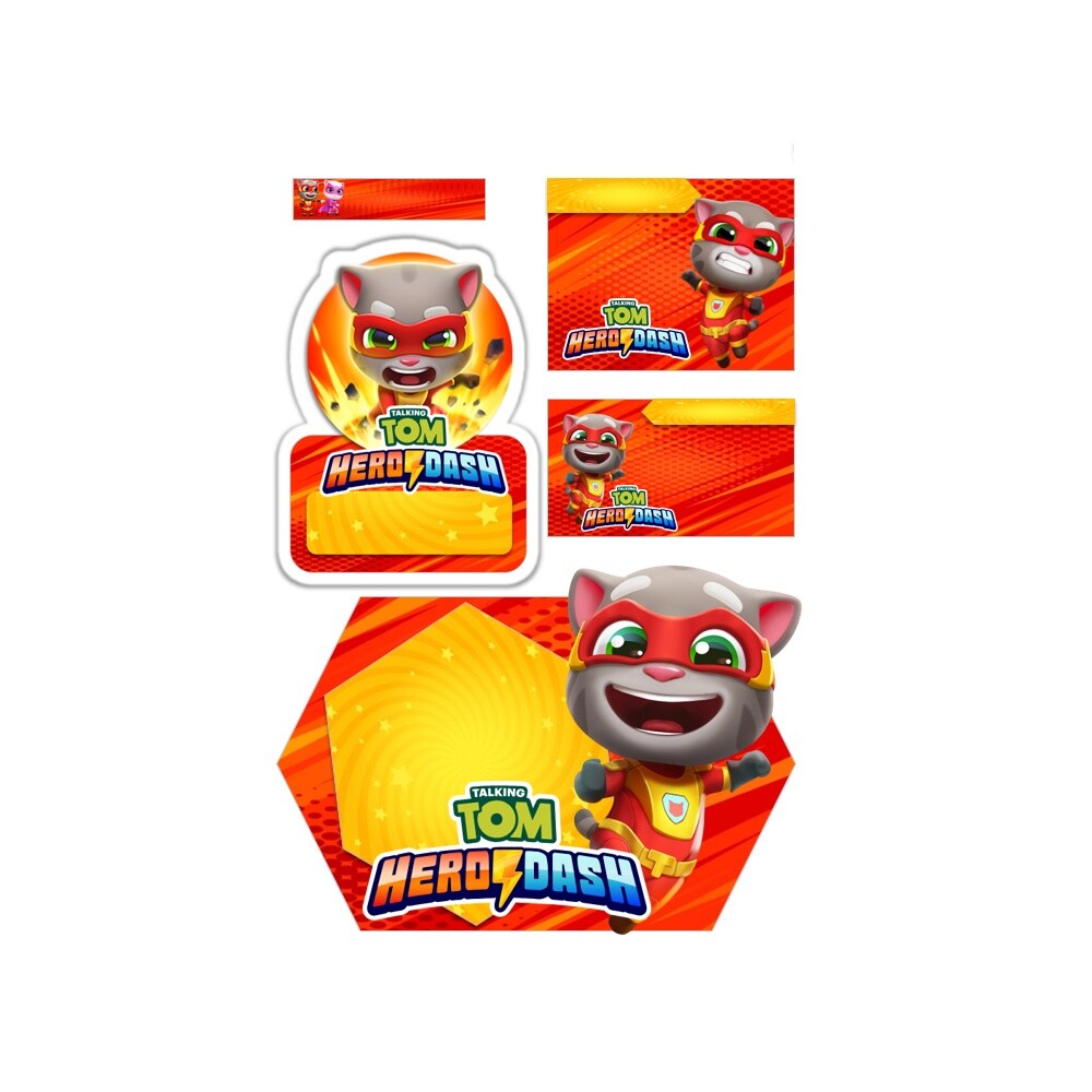 Arquivo Etiqueta Escolar Talking Tom formato ppt