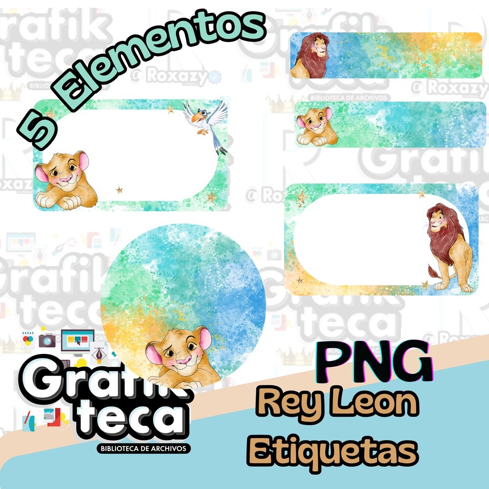 Kit Digital Etique Escolar Rei Leão