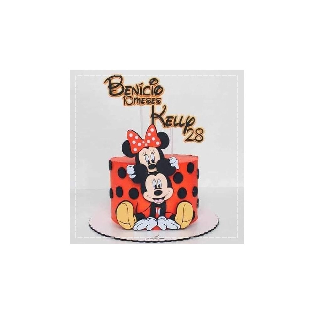 Topo de Bolo Mickey e Minnie 06