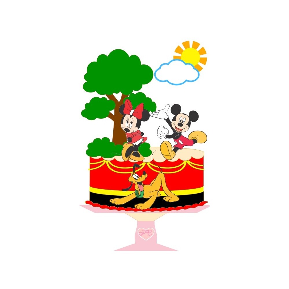 Topo de Bolo Mickey e Minnie 11