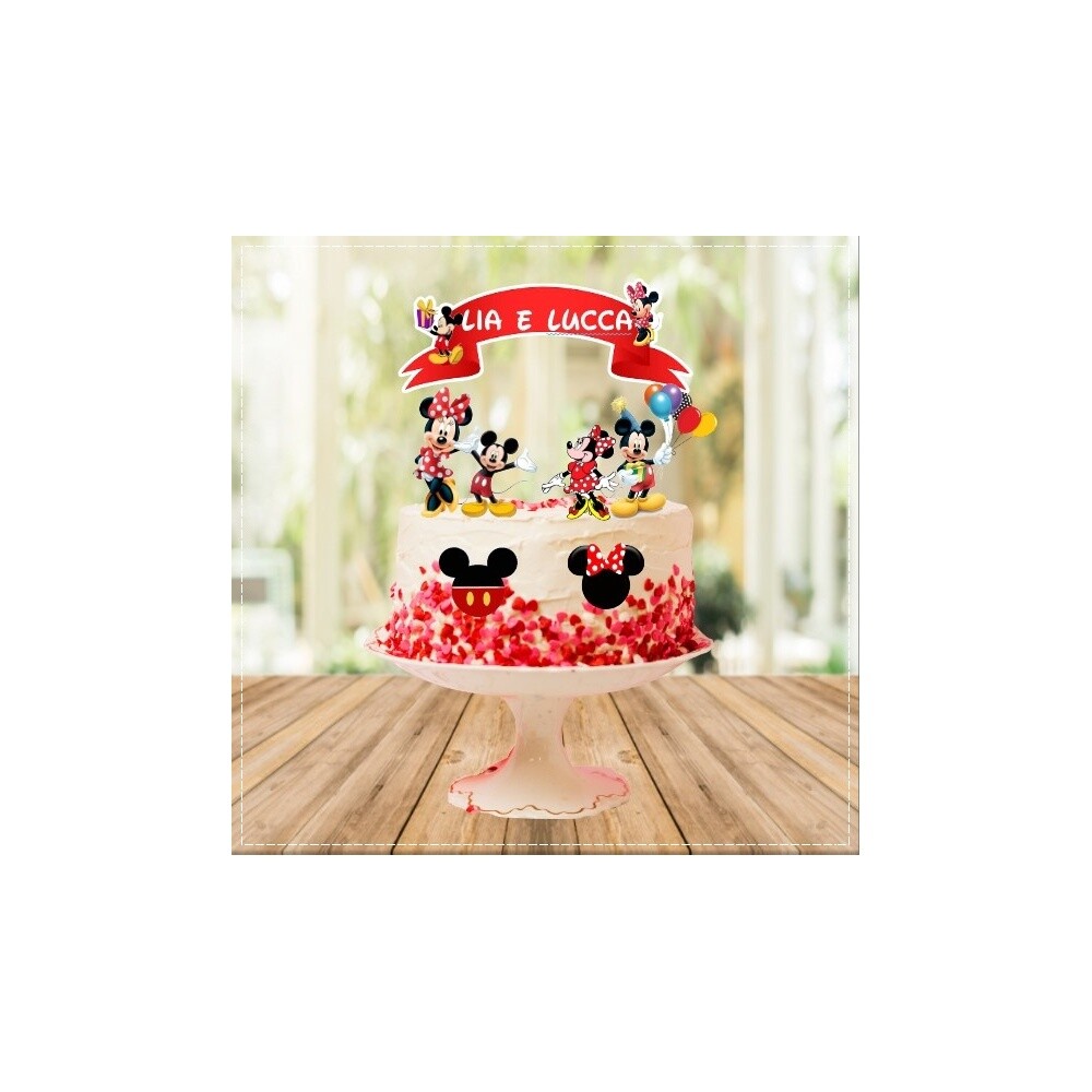 Topo de Bolo Mickey e Minnie 17