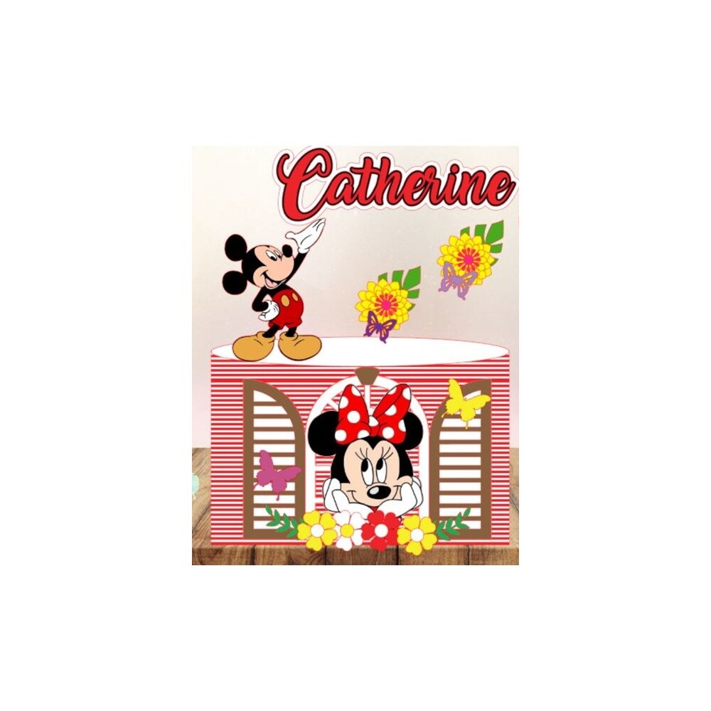 Topo de Bolo Mickey e Minnie 18