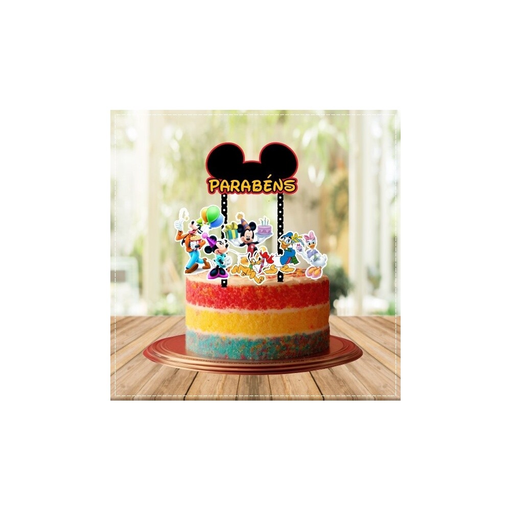 Topo de Bolo Mickey e Sua Turma 08