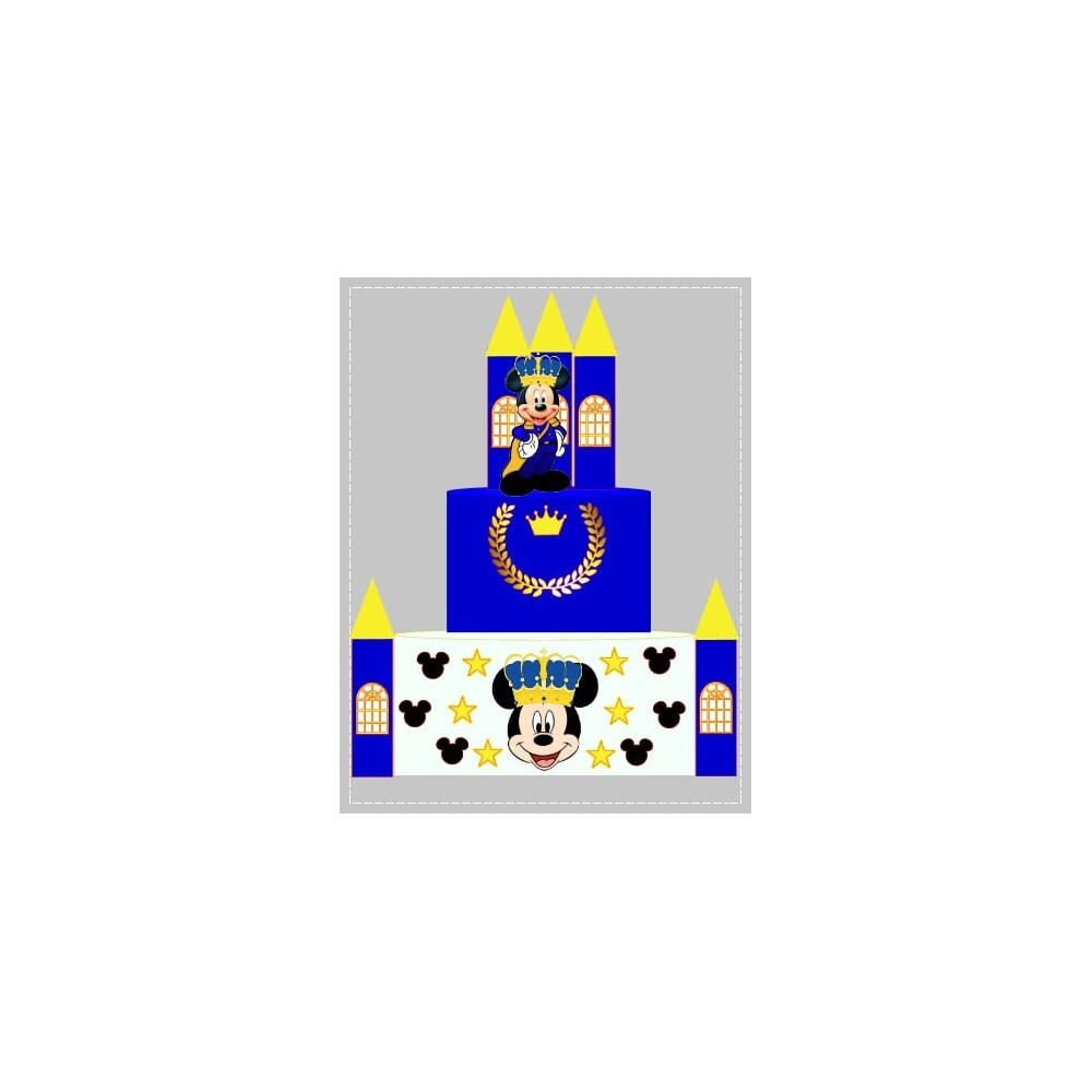 Topo de Bolo Mickey Realeza 01