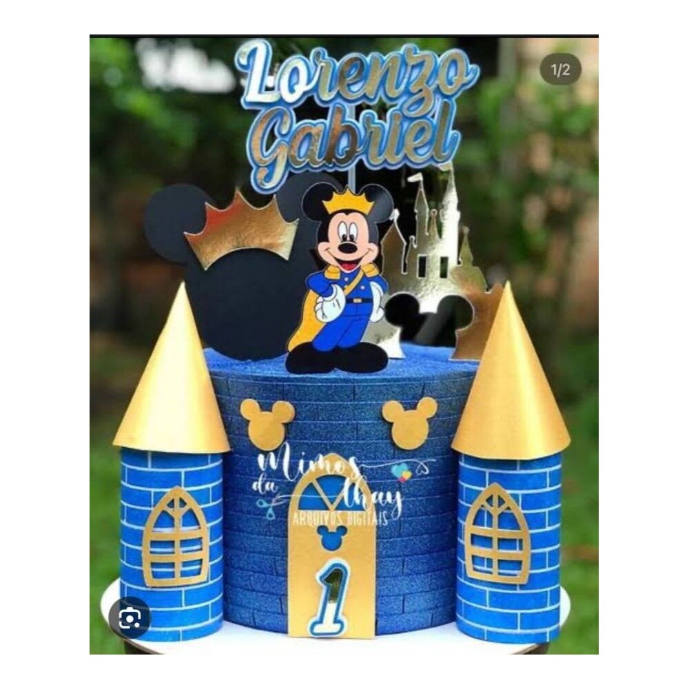 Topo de Bolo Mickey Realeza 03