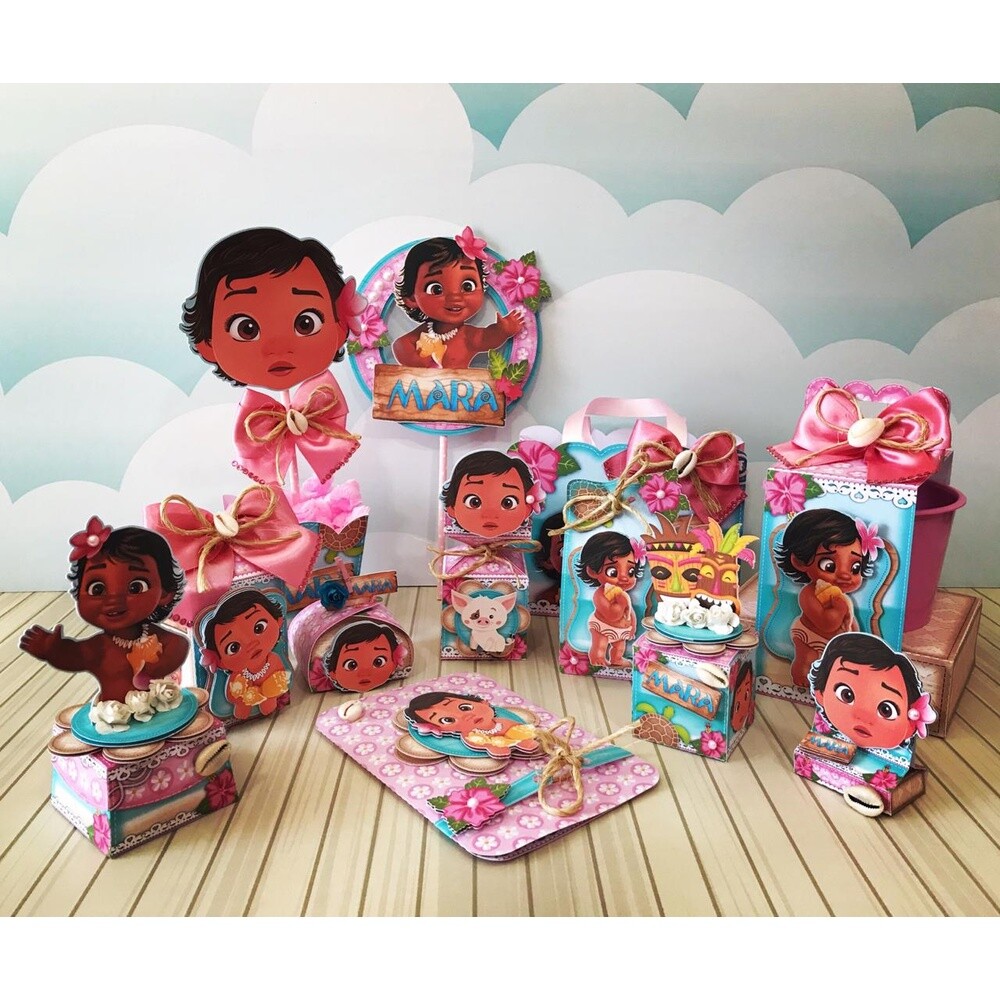 Kit festas Moana 20 para imprimir