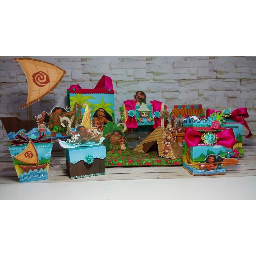 Kit festas Moana 22 para imprimir