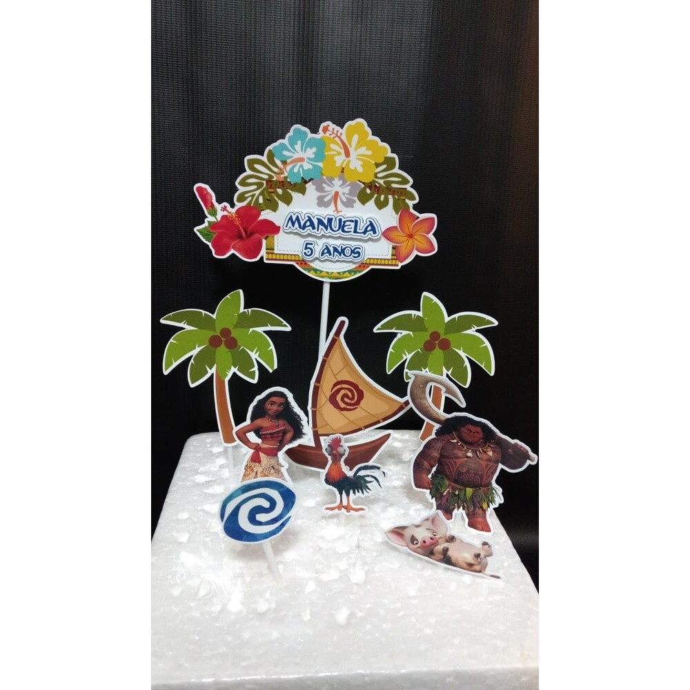 Topo de bolo Moana 06 para imprimir