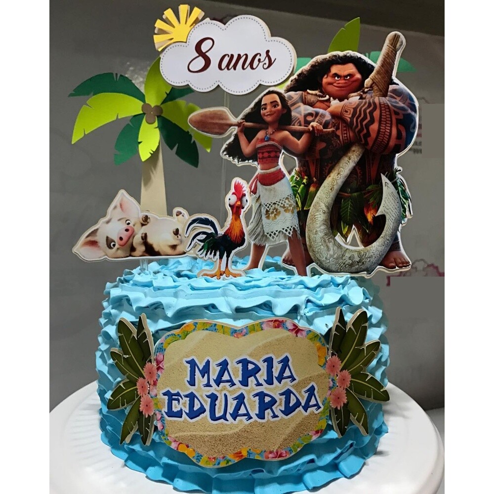 Topo de bolo Moana 26 para imprimir