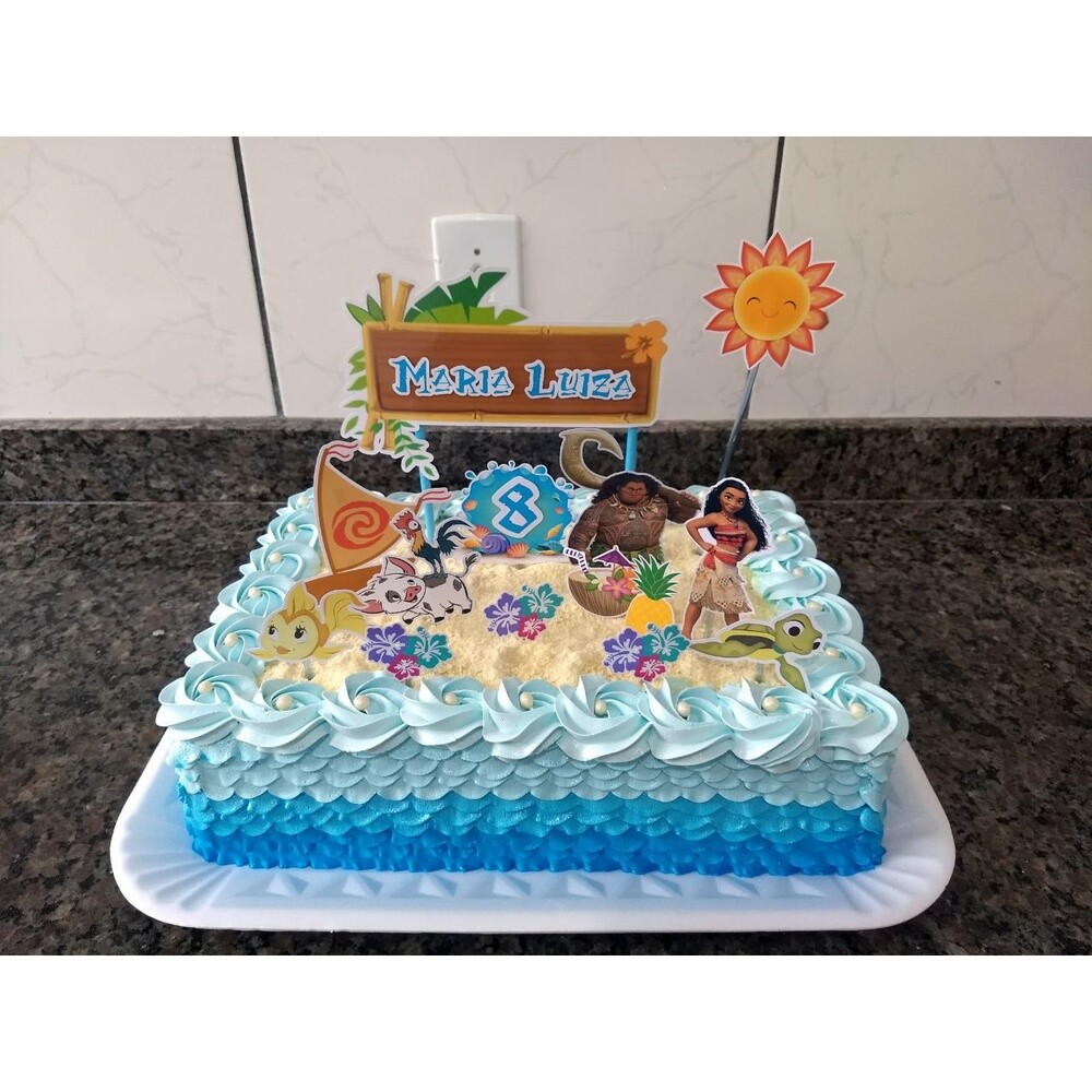 Topo de bolo Moana 30 para imprimir
