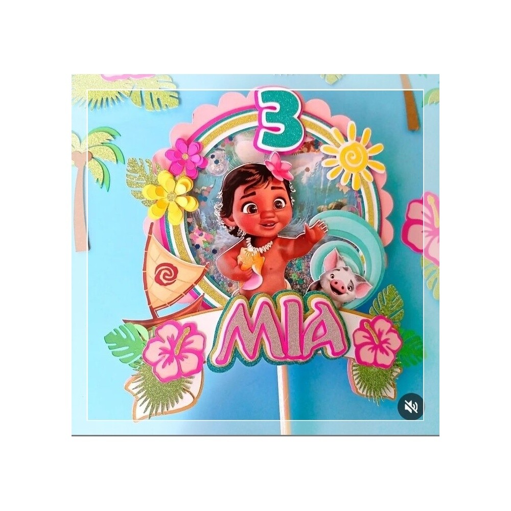 Topo de bolo Moana 37 para imprimir
