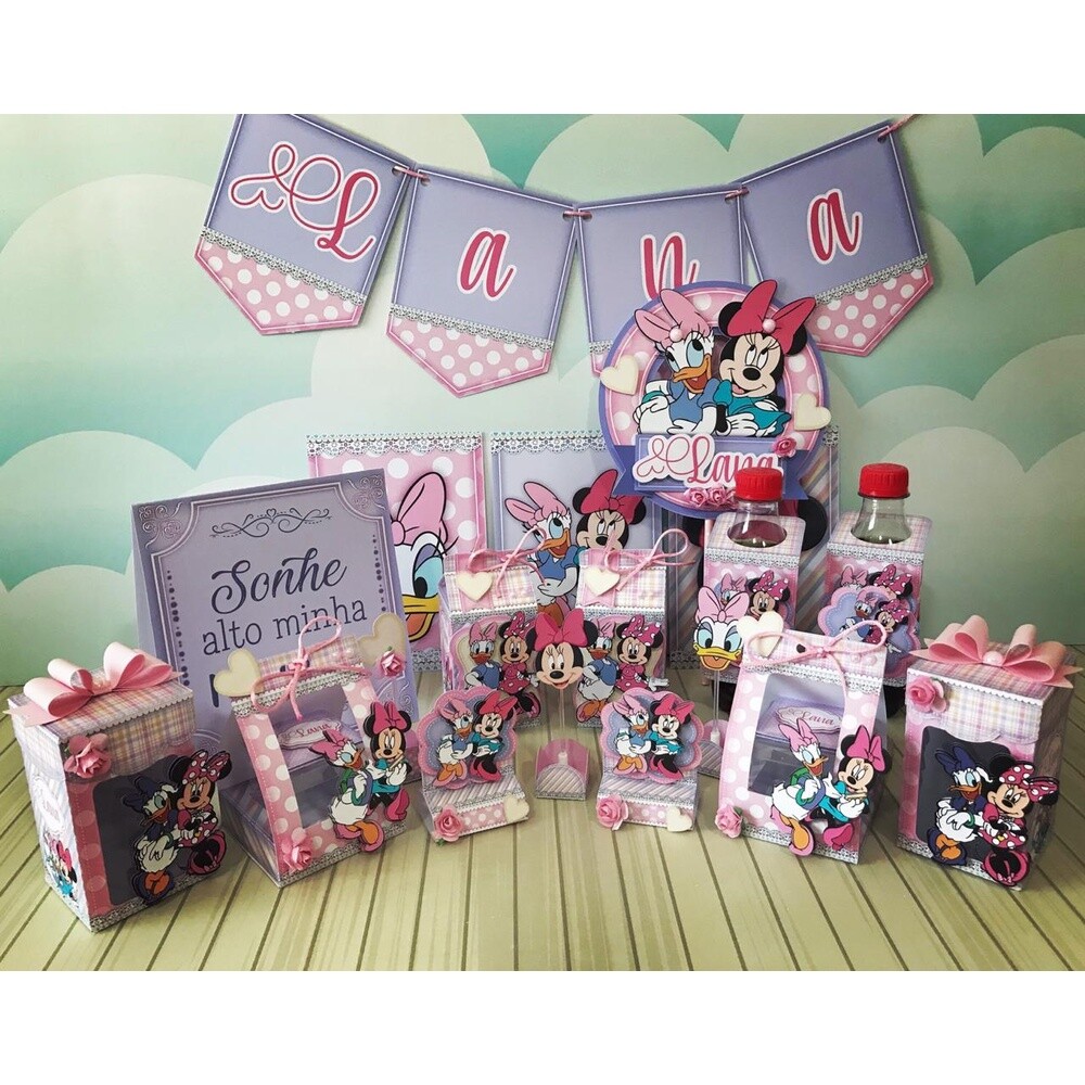 Kit festas Minnie e Margarida 01 para imprimir