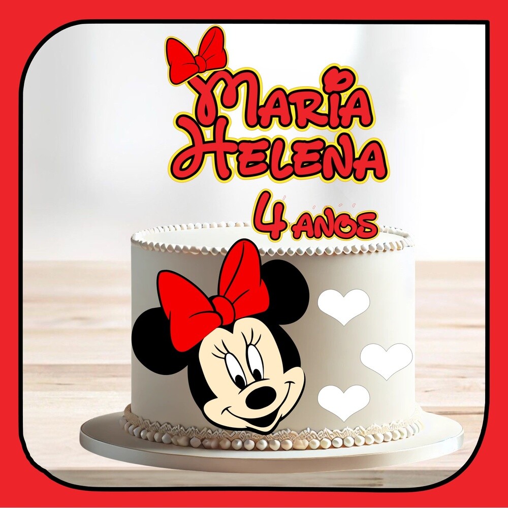 Topo de Bolo Minnie 09