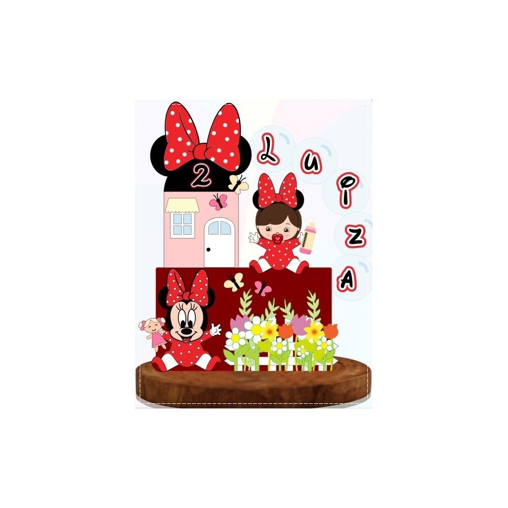 Topo de Bolo Minnie Baby 01