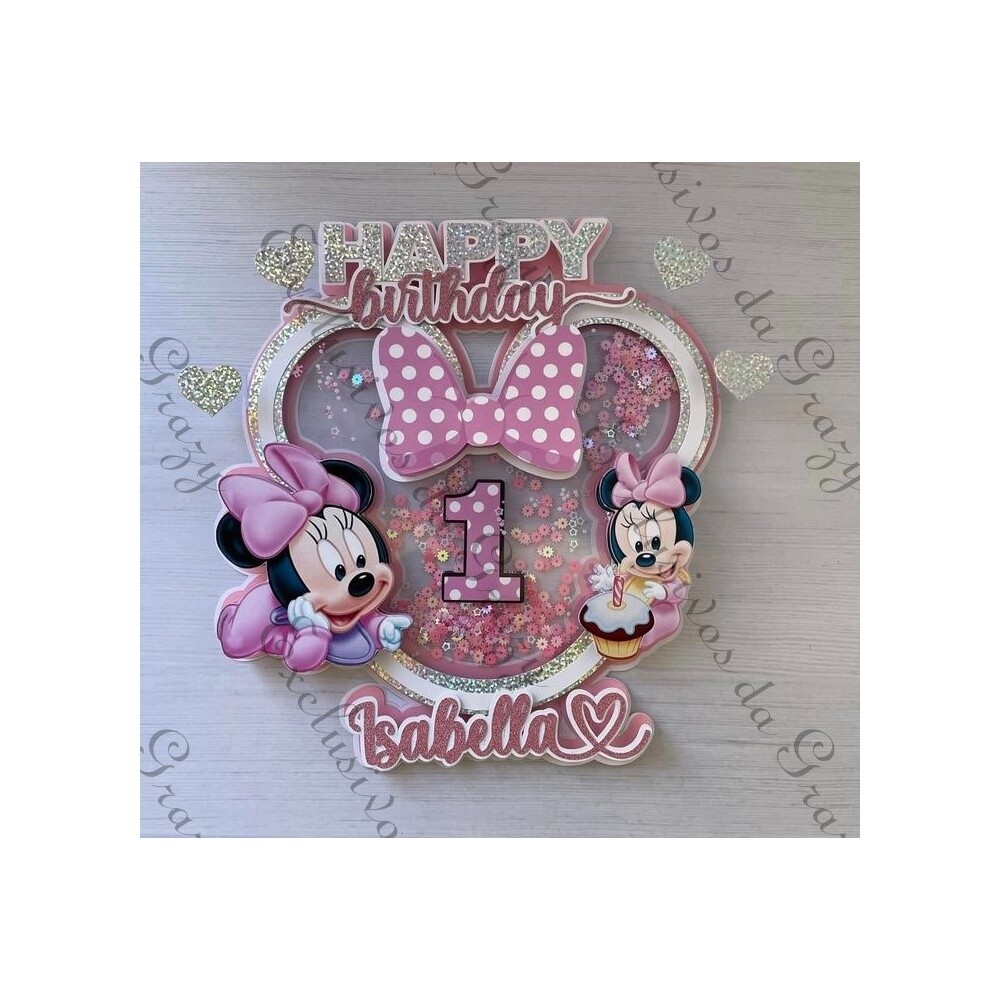 Topo de Bolo Minnie Baby 05