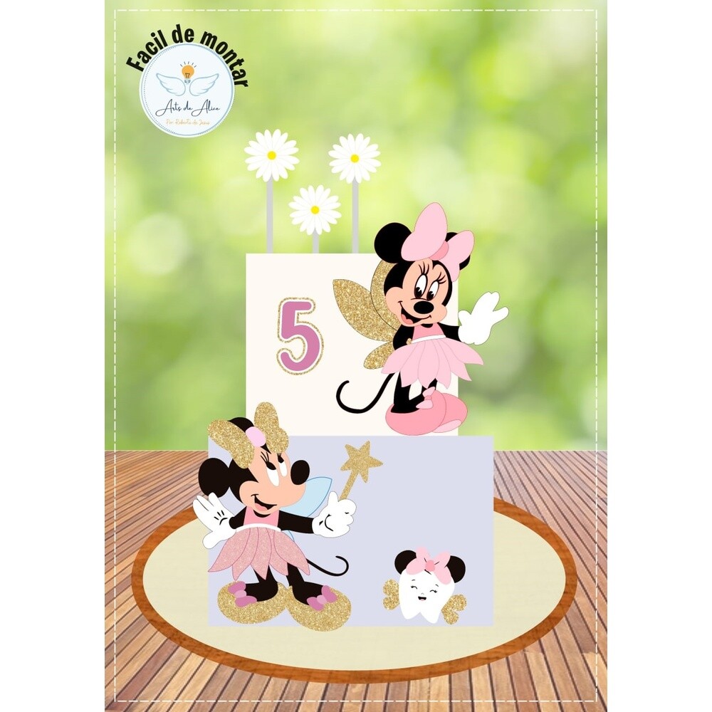 Topo de Bolo Minnie Fada 01