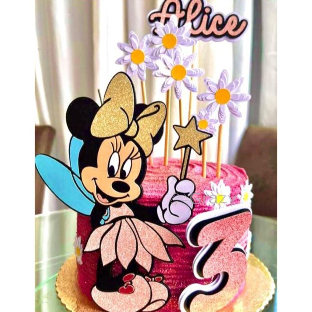 Topo de Bolo Minnie Fada 02