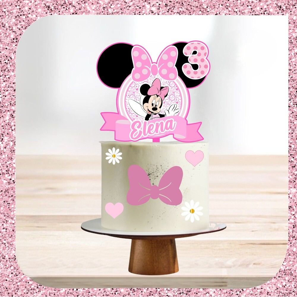 Topo de Bolo Minnie Fada 04