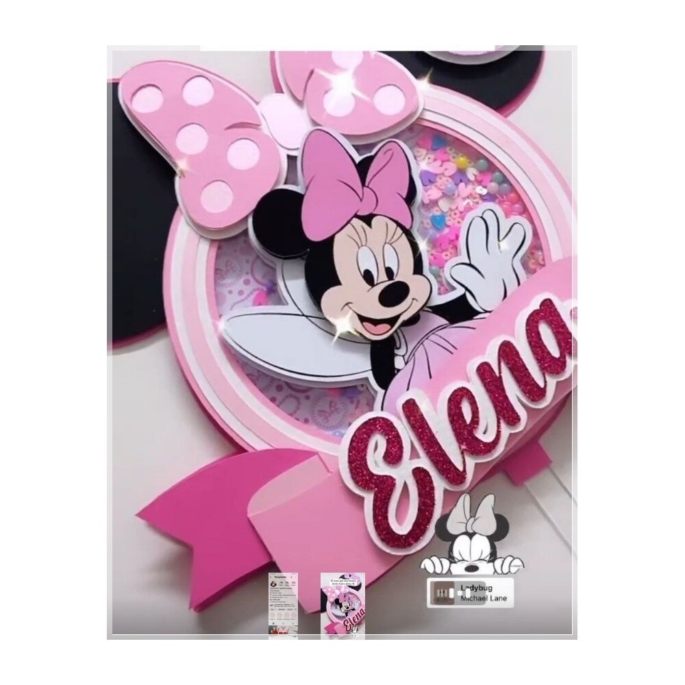 Topo de Bolo Minnie Fada 05
