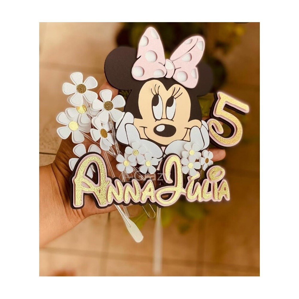 Topo de Bolo Minnie Rosa 09