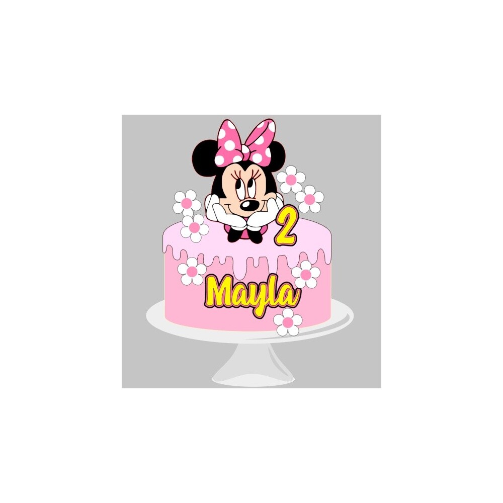 Topo de Bolo Minnie Rosa 11