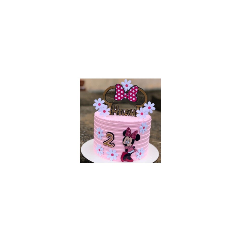 Topo de Bolo Minnie Rosa 18