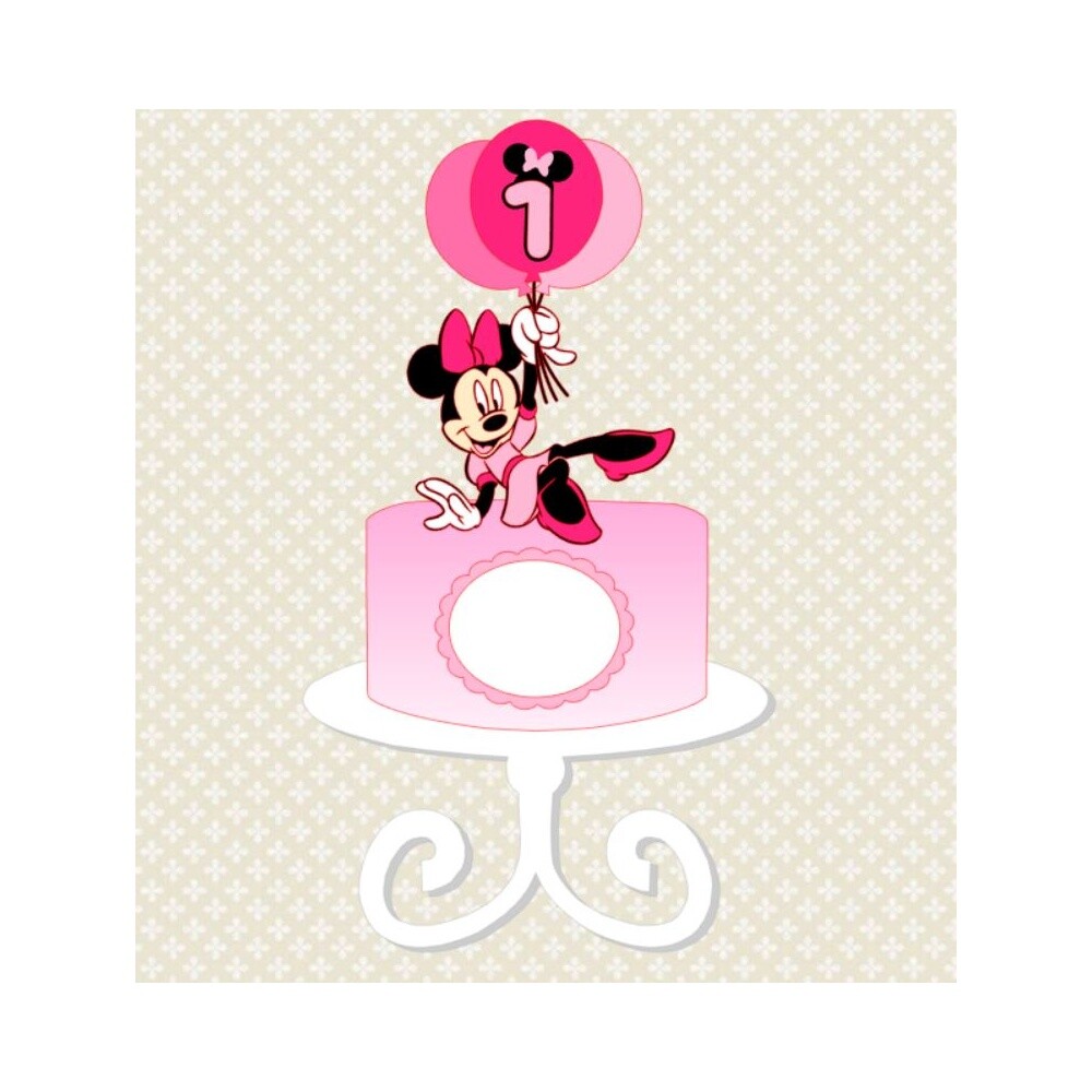 Topo de Bolo Minnie Rosa 25