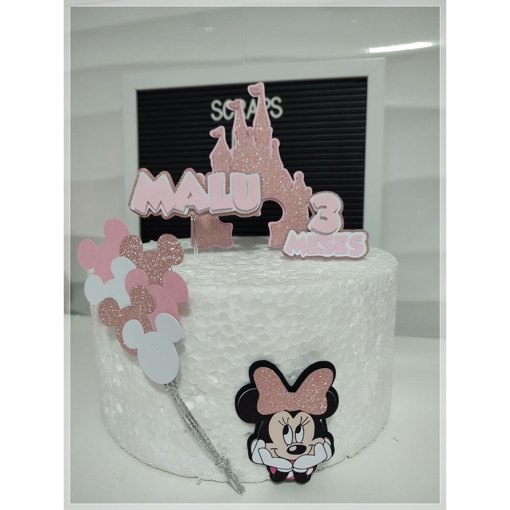 Topo de Bolo Minnie Rosa 27