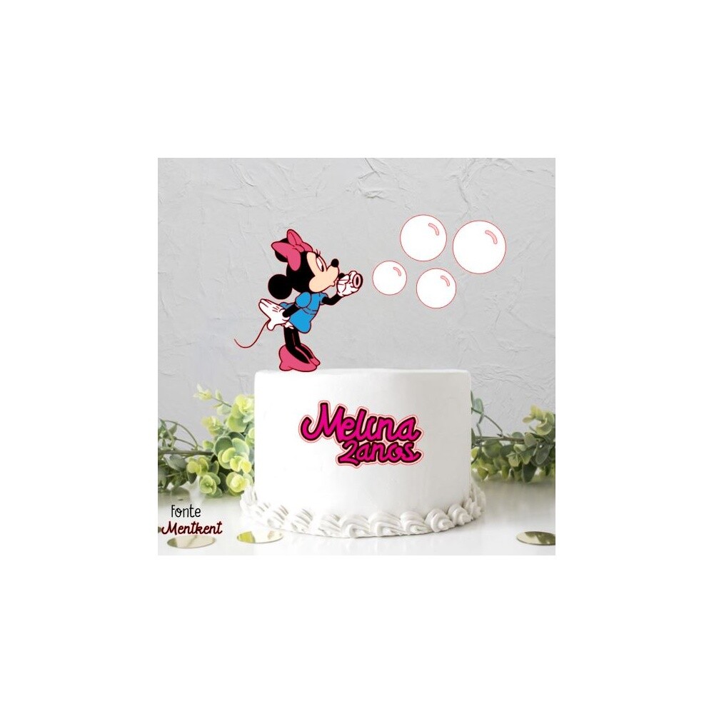 Topo de Bolo Minnie Rosa 29
