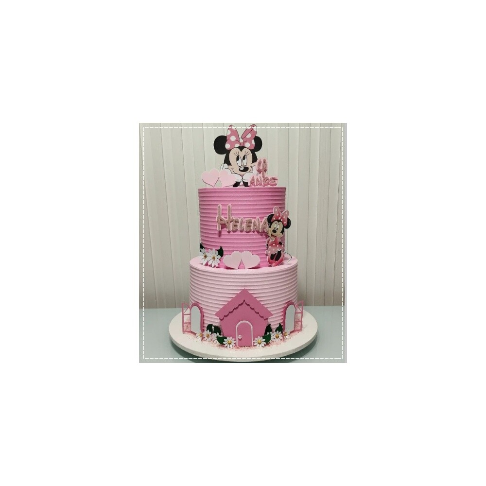 Topo de Bolo Minnie Rosa 32
