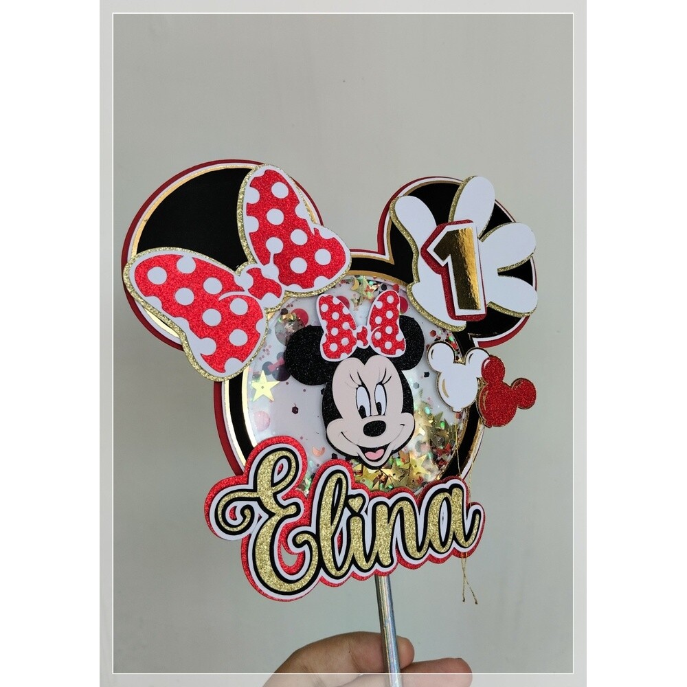 Topo de Bolo Minnie Vermelha 01