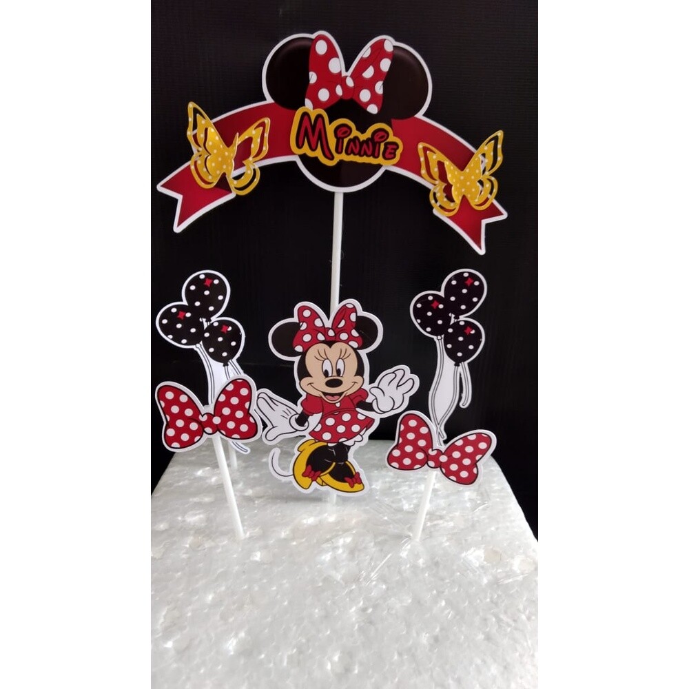 Topo de Bolo Minnie Vermelha 06