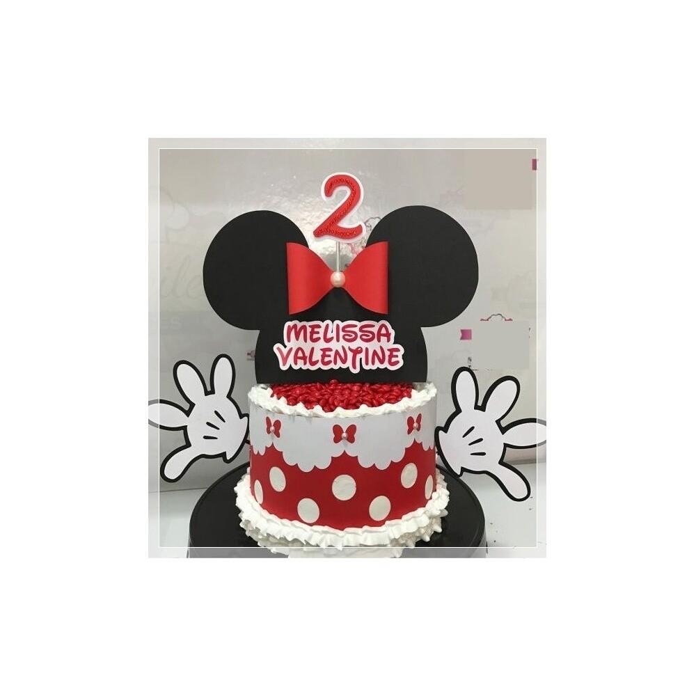 Topo de Bolo Minnie Vermelha 10