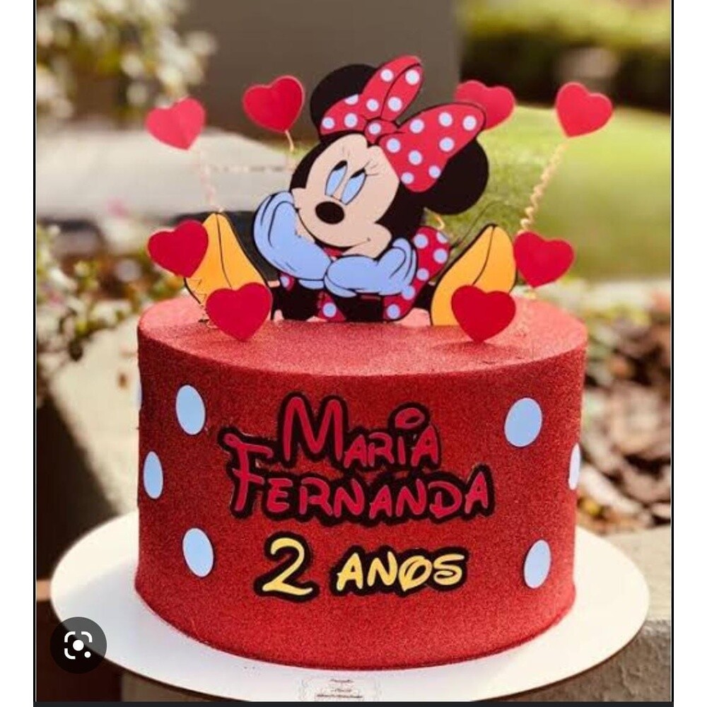 Topo de Bolo Minnie Vermelha 17