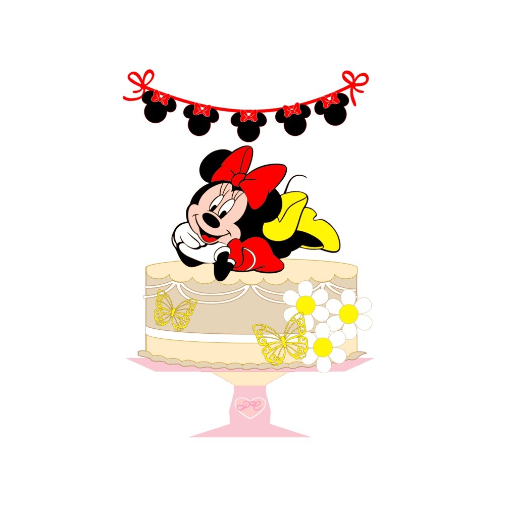 Topo de Bolo Minnie Vermelha 24