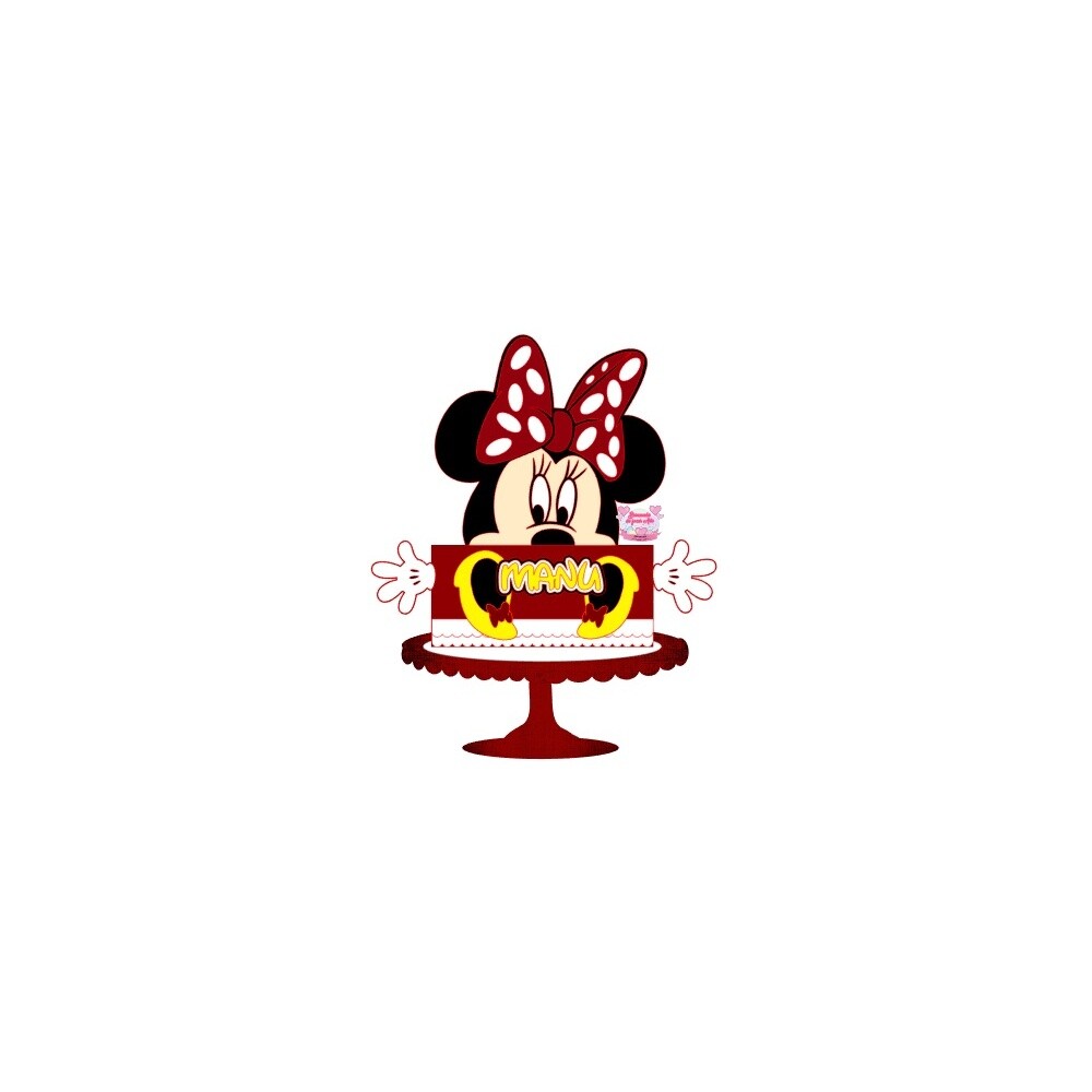 Topo de Bolo Minnie Vermelha 29